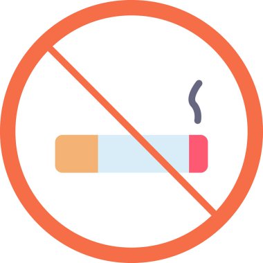 Sigara içiyorum. Web simgesi basit illüstrasyon