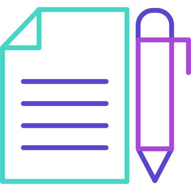 Kalem. Web simgesi basit illüstrasyon