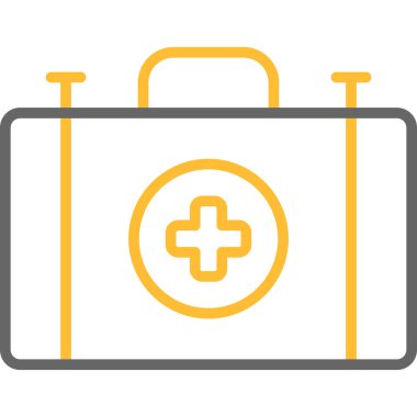 Kolayca değiştirilebilen ya da düzenlenebilen hastane kiti vektör simgesi