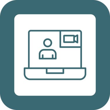 Bilgisayar. Web simgesi basit illüstrasyon