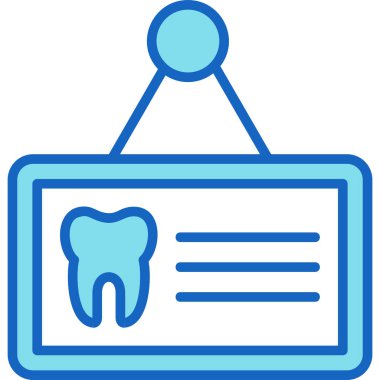 diş hekimi simge vektör çizim