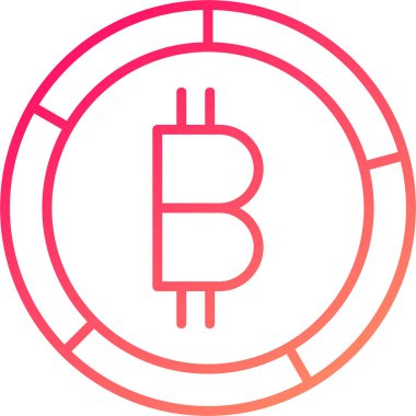 bitcoin. Web simgesi basit illüstrasyon