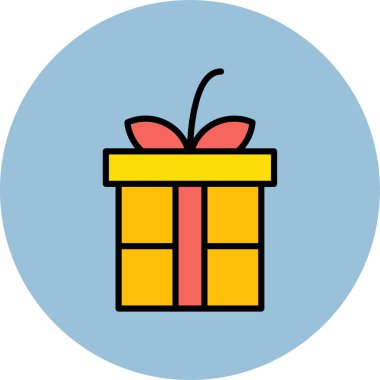 Hediye. Web simgesi basit illüstrasyon