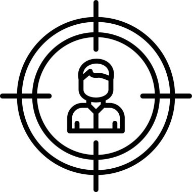 hedef hedef odaklama simgesi ana hat biçiminde