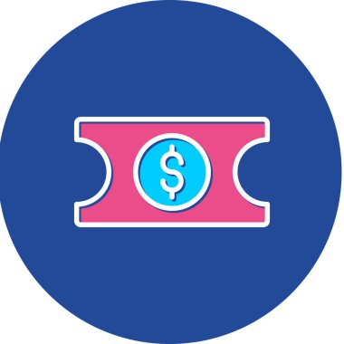 Dolar. Web simgesi basit illüstrasyon