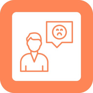 Hüzünlü bir adam ve baloncuklu bir adamın vektör çizimi