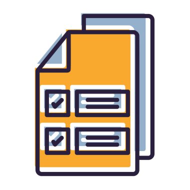 Belge. Web simgesi basit illüstrasyon