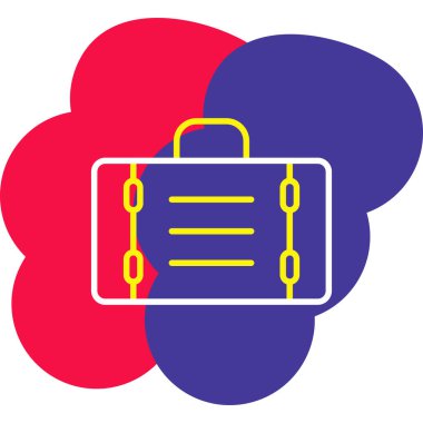 Evrak çantası. Web simgesi vektör illüstrasyonu