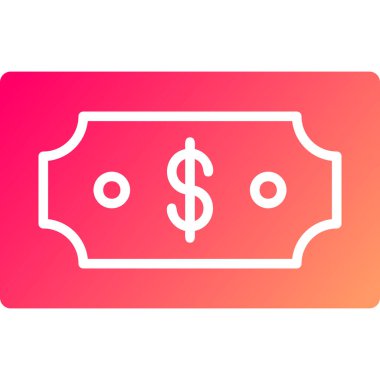 Dolar para simgesi vektör illüstrasyonu