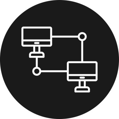 ağ vektörü düz simgesi