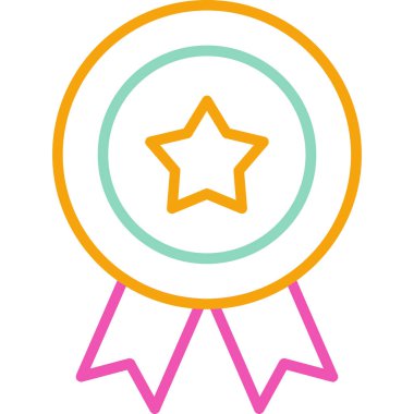 Madalya. Web simgesi basit illüstrasyon