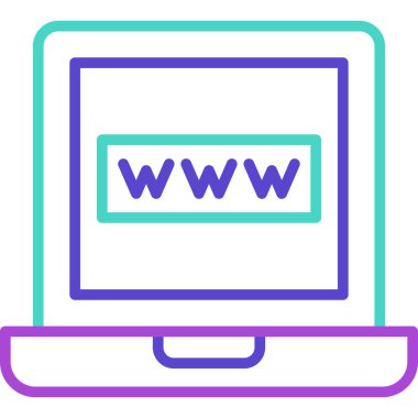 Web tarayıcısı. Web simgesi basit illüstrasyon