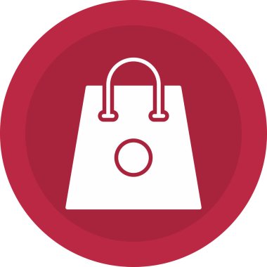 Alışveriş poşeti ikon vektör illüstrasyonu