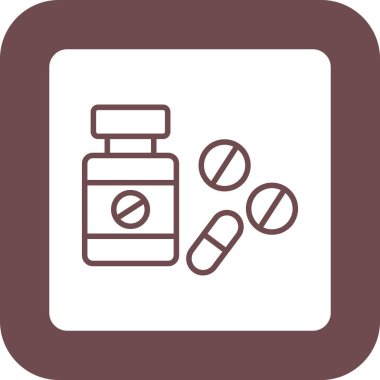 İlaç hapları. Basit simge