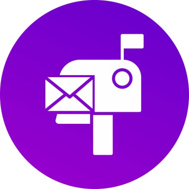 Posta simgesine sahip posta simgesinin vektör illüstrasyonu