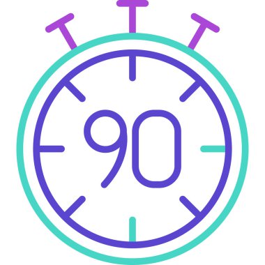 Kronometre simgesi. Beyaz arkaplanda izole edilmiş web tasarımı için kronometre vektör simgesi taslağı