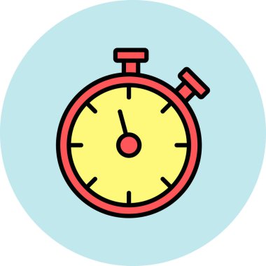 Saat. Web simgesi basit illüstrasyon