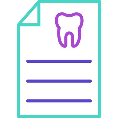 Diş simgesinin vektör illüstrasyonu