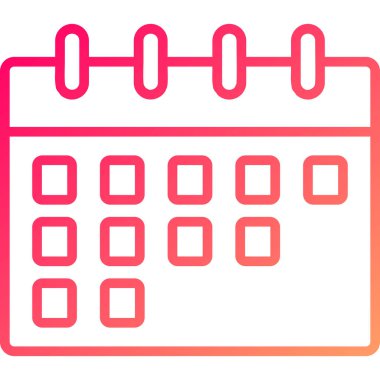 Takvim. Web simgesi basit illüstrasyon