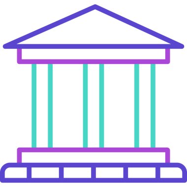 banka simgesi vektör illüstrasyonu