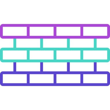 Tuğla çit ikonu. vektör illüstrasyonu