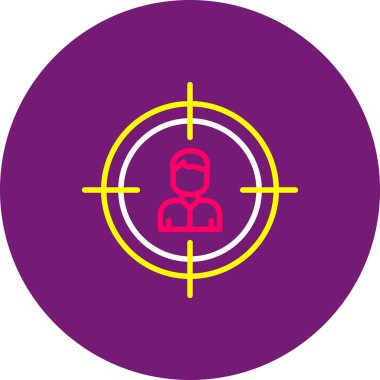 hedef vektör simgesi sembolü çizimi