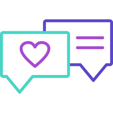 Konuş. Web simgesi basit illüstrasyon