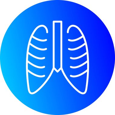 Akciğerler simgesi, basit tarzı