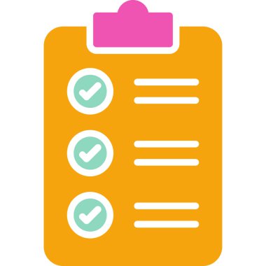 Kontrol listesi simgesi. vektör illüstrasyonu