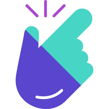 Parmak. Web simgesi basit illüstrasyon