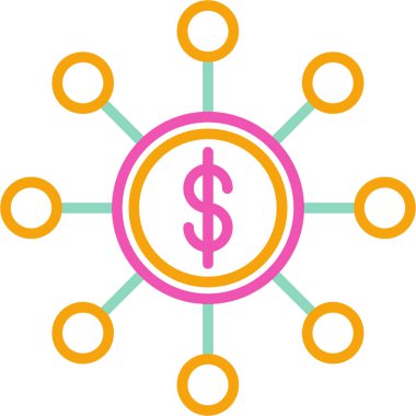 Para için. Web simgesi basit illüstrasyon