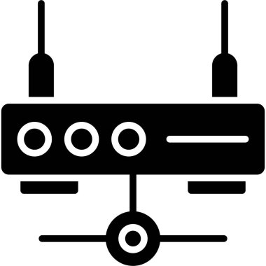 Radyo anten simgesi vektör illüstrasyonu