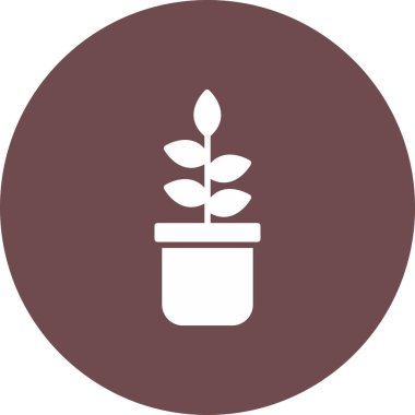 Bitki simgesinin vektör illüstrasyonu