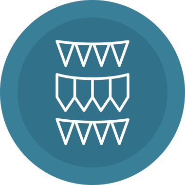 diş simgesi vektör illüstrasyonu