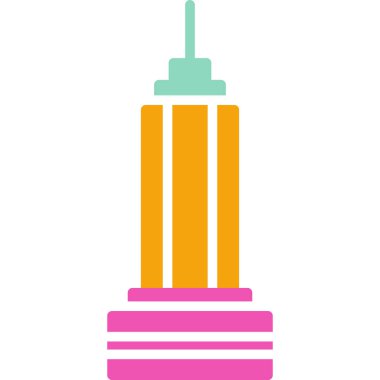 Bina. Web simgesi basit illüstrasyon