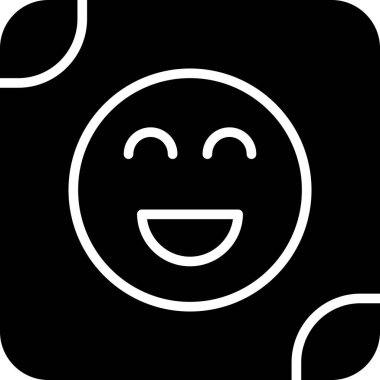 Bir gülen yüzün vektör illüstrasyonu