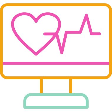 Kalp. Web simgesi basit illüstrasyon