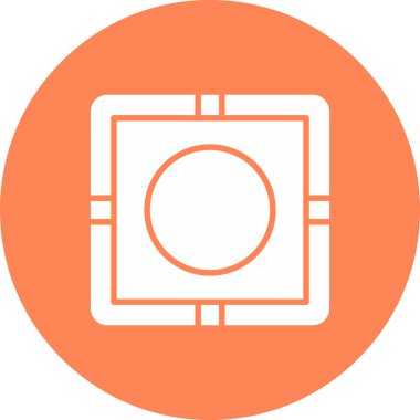 Kamera simgesinin vektör illüstrasyonu