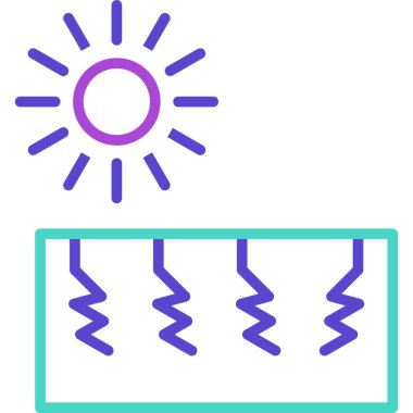 Güneş. Web simgesi basit illüstrasyon