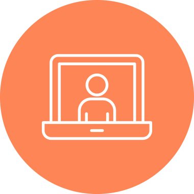 Bilgisayar. Web simgesi basit illüstrasyon