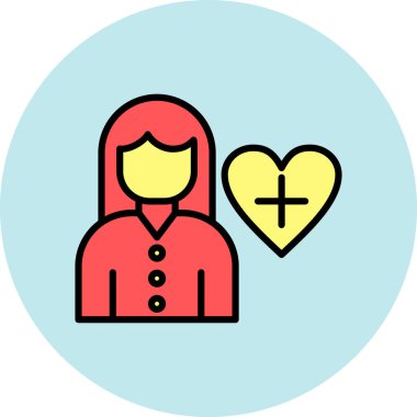 Bir kalp simgesinin vektör illüstrasyonu