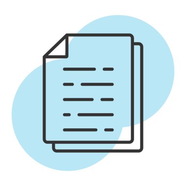 belge simgesi vektörü beyaz arkaplanda izole edildi, kağıt şeffaf işareti