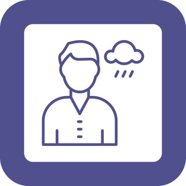 Adamım. Web simgesi basit illüstrasyon