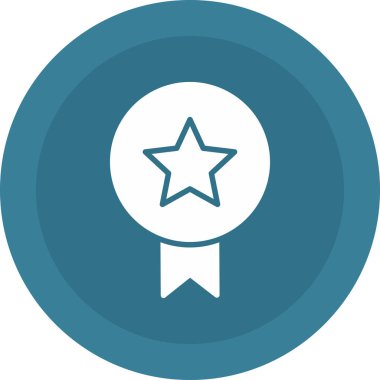 Rozet glifinin renk vektör simgesi düzenlenebilir