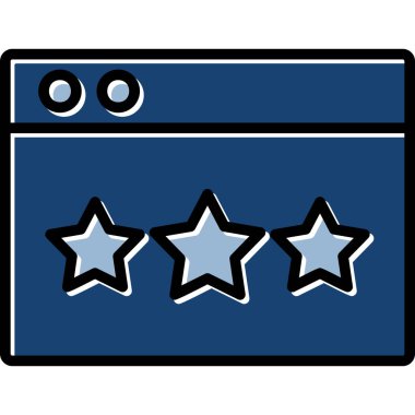 Yıldızlar. Web simgesi vektör illüstrasyonu