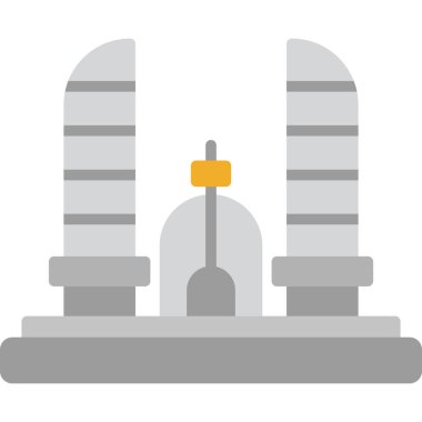 Yapı mimarisi simgesi düz stil