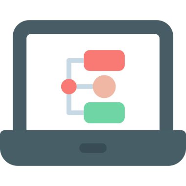 dizüstü bilgisayar simgesi, vektör illüstrasyonu