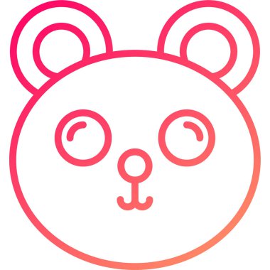 Sevimli ayı. Bir ayı başının vektör illüstrasyonu