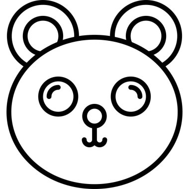 panda. Web simgesi basit illüstrasyon