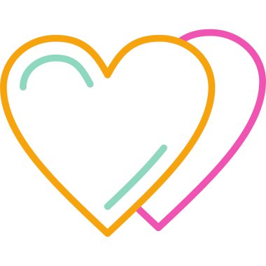 kalp simgesi, vektör illüstrasyonu